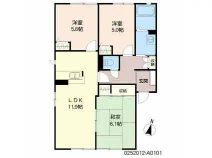 トレ アマーレ(3LDK/1階)の間取り写真