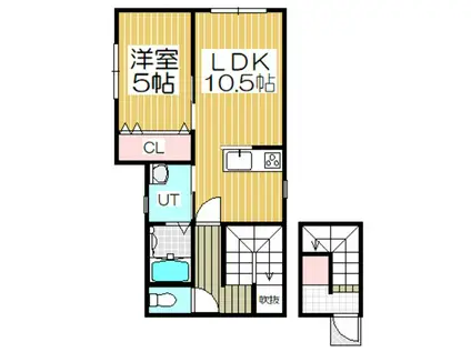 RERA CASA(1LDK/2階)の間取り写真