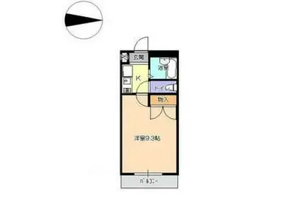 ジュピター翔(1K/1階)の間取り写真