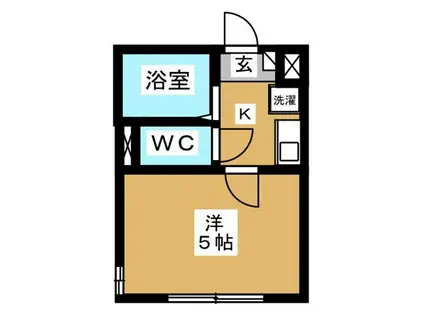 ソレイユドール黄金町(1K/3階)の間取り写真