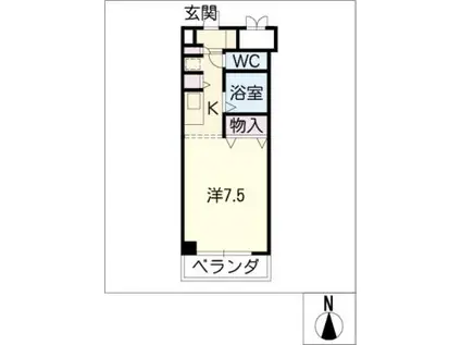 アーバンポイント304(1K/2階)の間取り写真