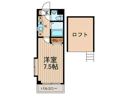 アリドゥリア中野(1K/3階)の間取り写真