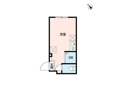 メイト上板橋(ワンルーム/1階)の間取り写真