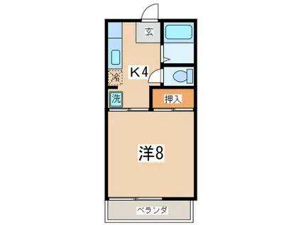 ブランルミエールI(1K/2階)の間取り写真