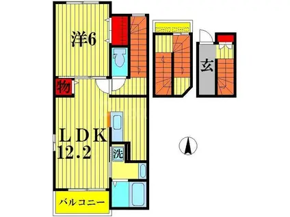 マウンテンエミネンスIV(1LDK/3階)の間取り写真
