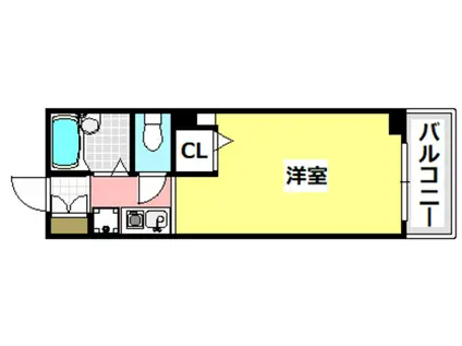 アビタシオン・F(1K/2階)の間取り写真