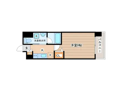 ザ・ブリスフルフォート仙台駅東(1K/7階)の間取り写真