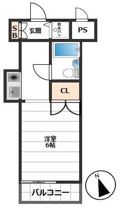 日神パレス西台(ワンルーム/2階)の間取り写真