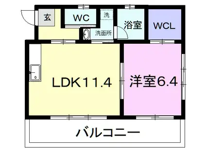 コフレ・アン(1LDK/1階)の間取り写真