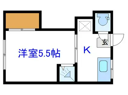 陽光荘(1K/1階)の間取り写真