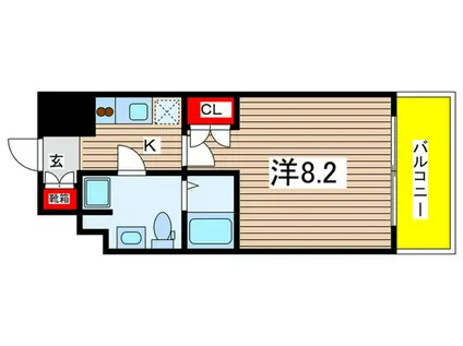 プライマル森下(1K/5階)の間取り写真