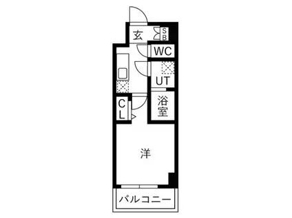 KDXレジデンス成増(1K/2階)の間取り写真