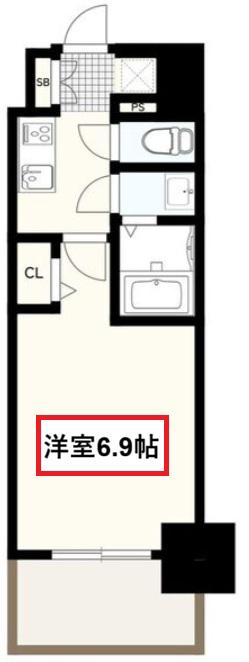 フォーリアライズ尼崎エラン(1K/12階)の間取り写真