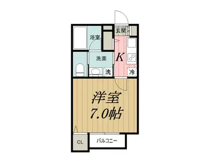 LUMIERE ETINCELLE DEUXルミエールエタンセルドゥ(1K/2階)の間取り写真