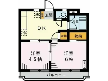 サンハイム徳丸(2DK/2階)の間取り写真