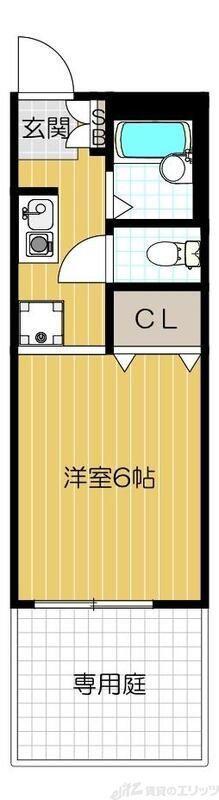 アクセス(1K/1階)の間取り写真