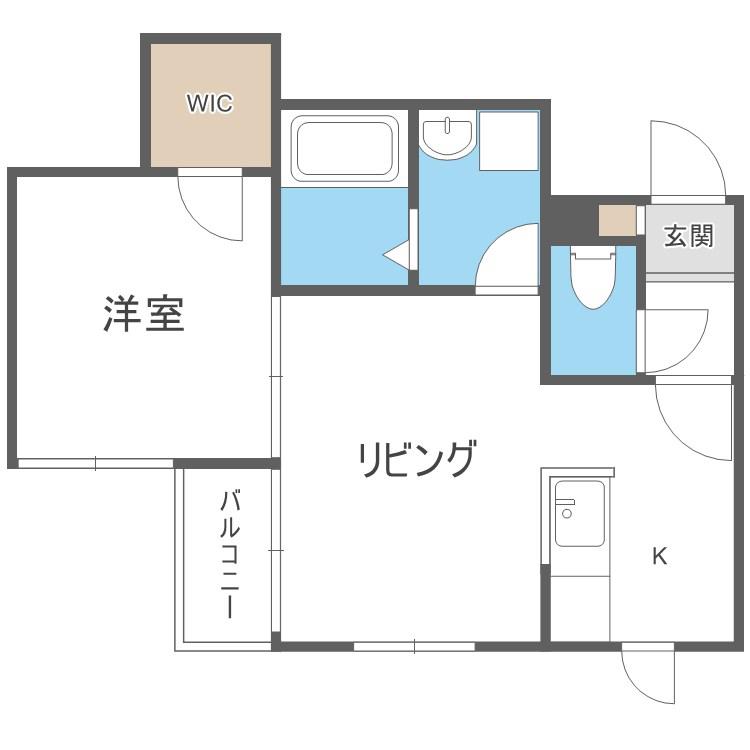 グランディールN15(1LDK/4階)の間取り写真