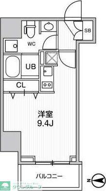 GRACIA PLACE HIKIFUNE(ワンルーム/8階)の間取り写真