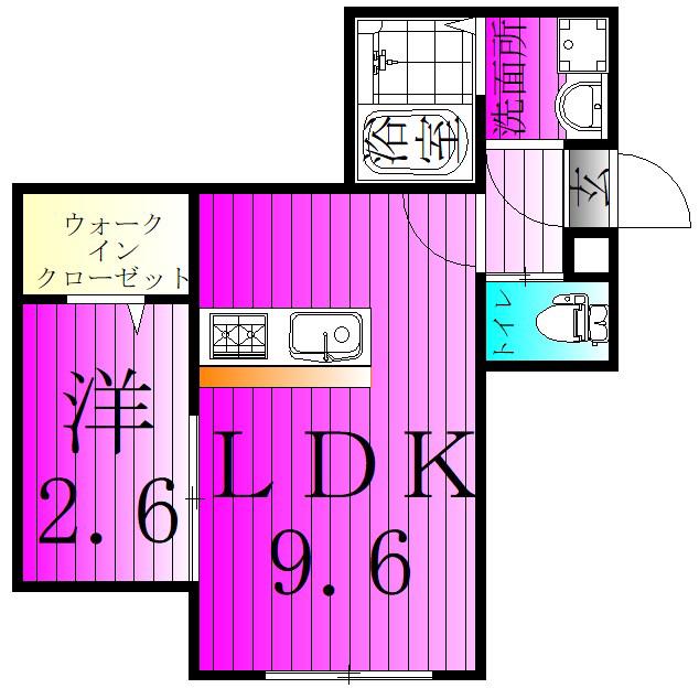KEIAI RESIDENCE 元山II(1LDK/3階)の間取り写真