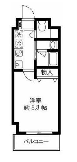 DOMUS(1K/2階)の間取り写真