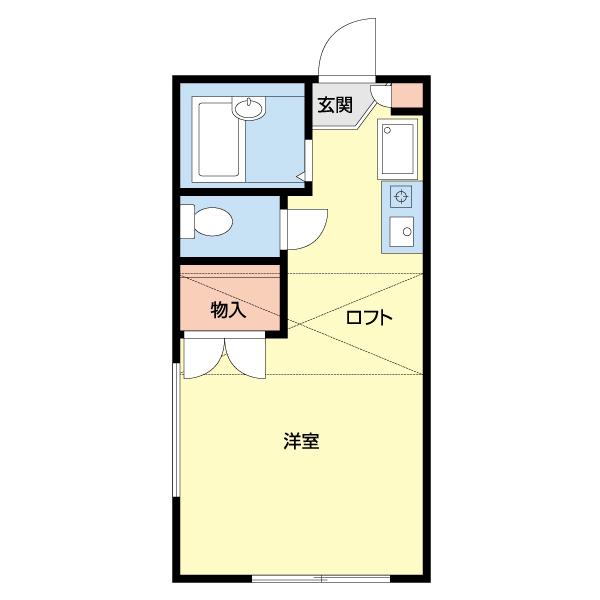 パレスクリオ(ワンルーム/1階)の間取り写真