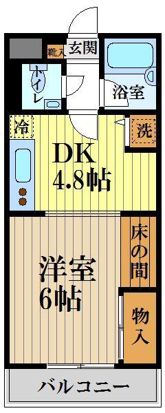 ノートル・メゾン(1DK/1階)の間取り写真