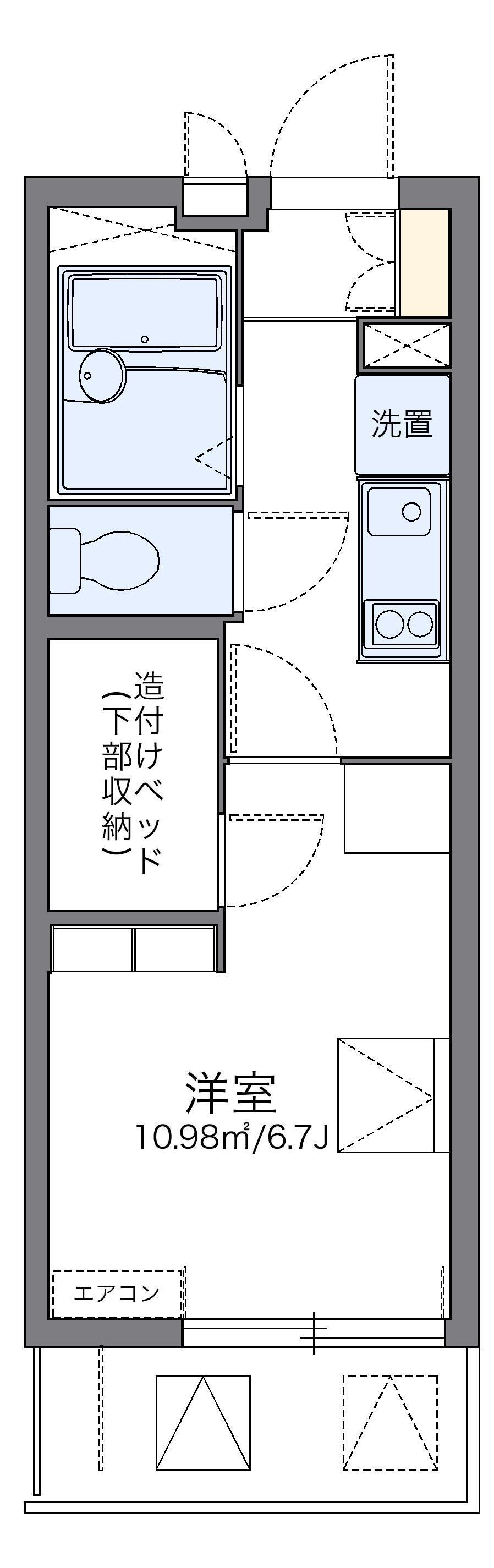 レオパレス住吉(1K/3階)の間取り写真