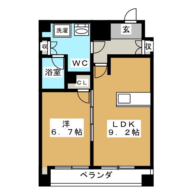 ガーラ・ステーション菊川(1LDK/5階)の間取り写真