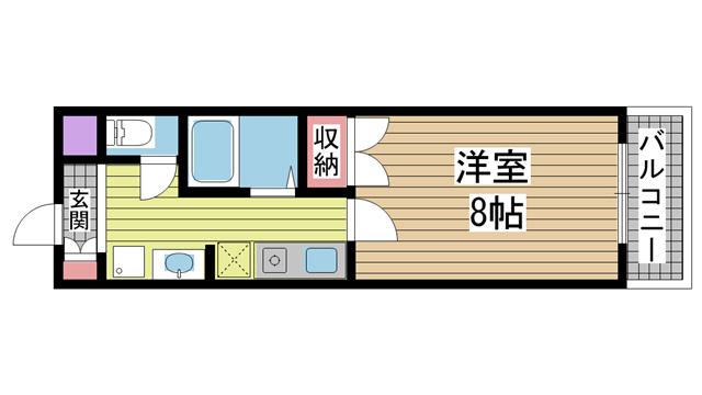 メゾン森南(1K/3階)の間取り写真