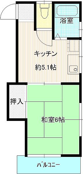 コーポストローム(1K/3階)の間取り写真
