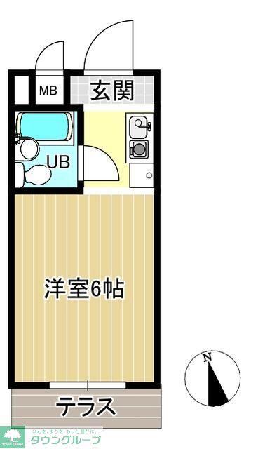 第2フクモトハイツ(1K/1階)の間取り写真