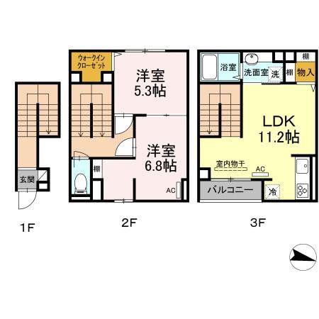 ソフィアハイツ(2LDK/2階)の間取り写真