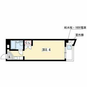 ビラ三秀神明(ワンルーム/3階)の間取り写真