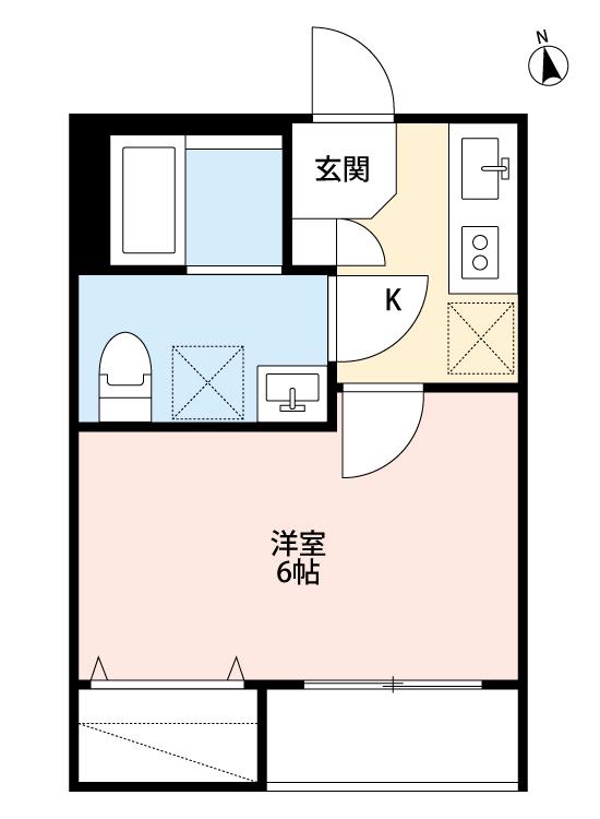 宮町FIRST(1K/3階)の間取り写真