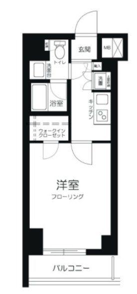 ルーブル清澄白河参番館(1K/2階)の間取り写真