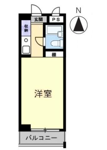 アルファ二番町(ワンルーム/5階)の間取り写真