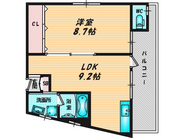 コーポウエムラ(1LDK/1階)の間取り写真