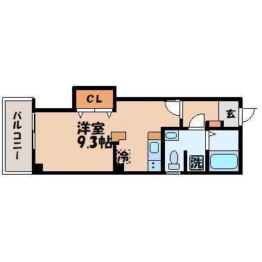 松尾ビル(ワンルーム/3階)の間取り写真