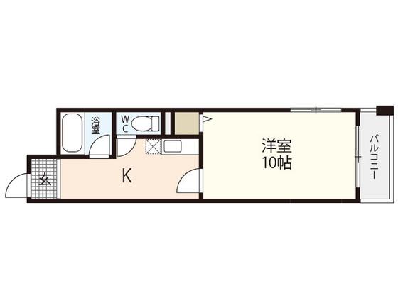 バルミープラザ八丁堀(1DK/5階)の間取り写真