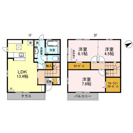 ドゥパレ王子(3LDK/1階)の間取り写真