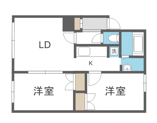 MORI MANSION(2LDK/2階)の間取り写真