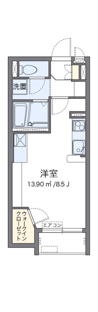 ミランダパレス湘南本宿(ワンルーム/1階)の間取り写真
