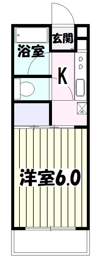 アゼリアマンション(1K/1階)の間取り写真