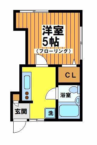 メゾン石上(1K/2階)の間取り写真