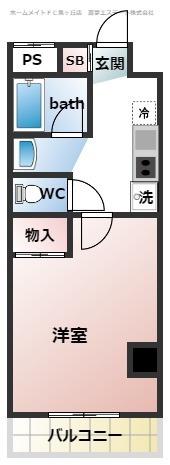 ソフィアコート(1K/3階)の間取り写真