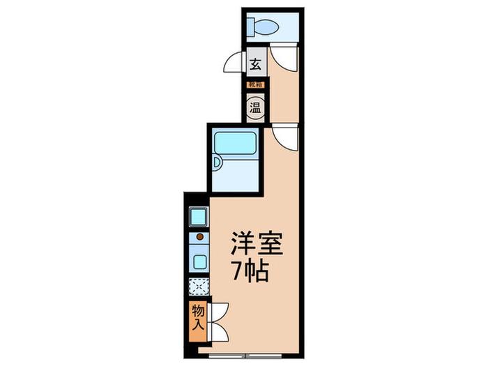 メゾンサンスイ(ワンルーム/1階)の間取り写真