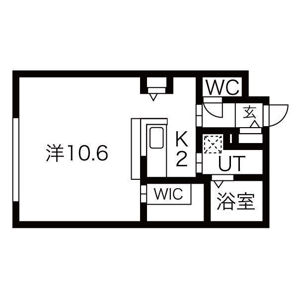 EFFORT N36(1K/1階)の間取り写真
