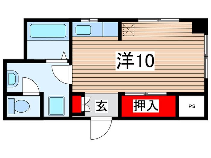 サンアイマンション(ワンルーム/1階)の間取り写真