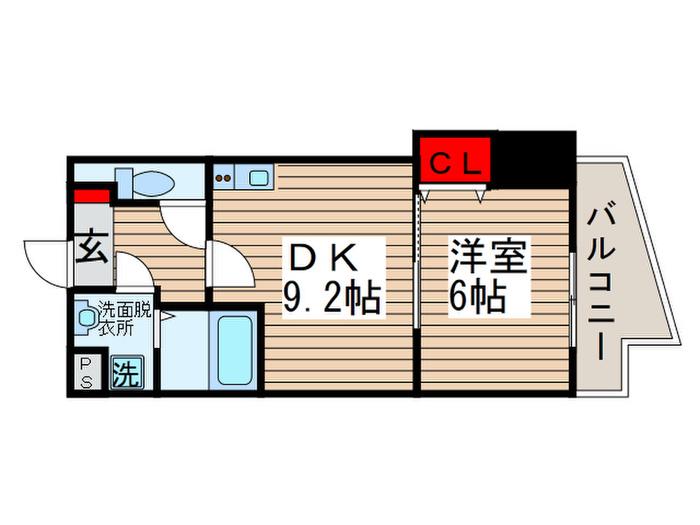 PATEK蘇我(1DK/1階)の間取り写真