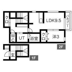 ジョイアカーザ(1LDK/2階)の間取り写真